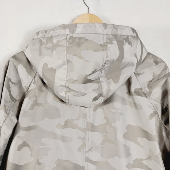 Chico's NWT  Rain/Weather Jacket, Beige/Gray/Multi Camo, Size 1 U.S. 8/10 - Picture 11 of 16